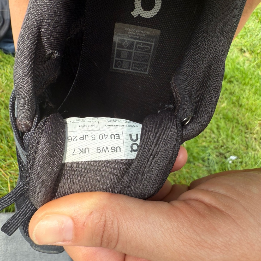 On Running Black Athletic Shoes with Chunky Sole - Picture 5 of 13